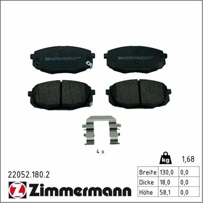 Sada brzdových destiček, kotoučová brzda ZIMMERMANN 22052.180.2 (220521802)