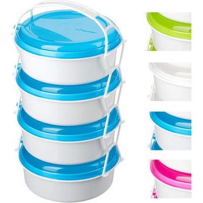 Jídlonosič MIRAhome plast 4x1 l mix barev