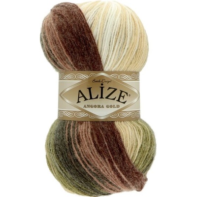 Alize Angora Gold Batik 1893 hnedo zelená