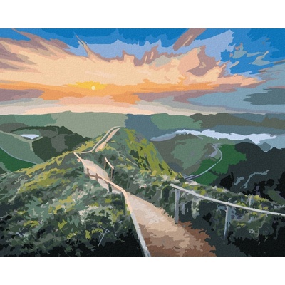 zuty Malování Podle Čísel Horská Krajina S Turistickou Stezkou 80 x 100 Cm Plátno 8596530108986