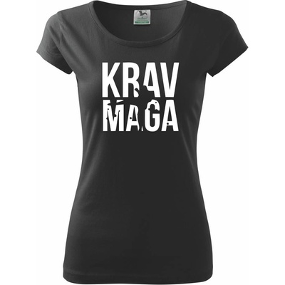 Nápis Krav Maga Pure dámske tričko Čierna