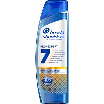 Head & Shoulders Anti-Dandruff Pro-Expert 7 Hair Fall Defense Šampón s kofeínom proti lupinám 250 ml
