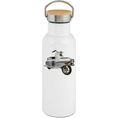 123TRIKO termoska ČZ 175 Čezeta, šedý nápis, V20 500 ml motorka