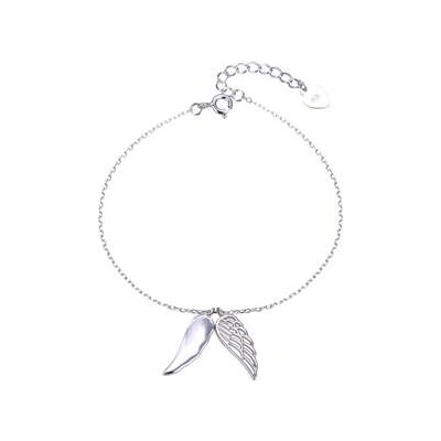 Nubis stříbrný náramek andělská křídla NB-1086