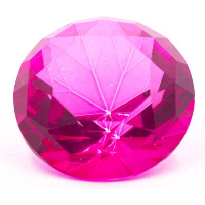 Milujeme Kameny Diamant z křišťálového skla - feng shui - fuchsiový - VADA VAD445