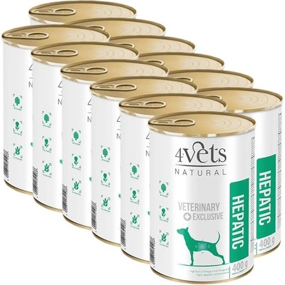 4Vets Natural Veterinary Exclusive Hepatic 12 x 400 g