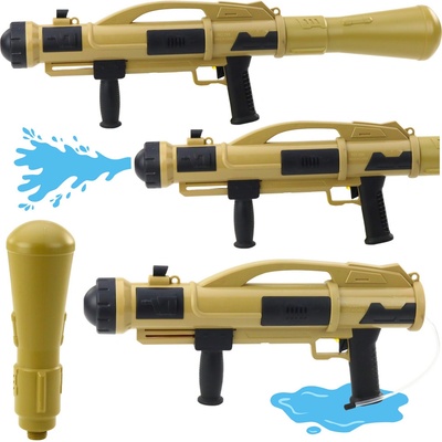 LEAN Toys Vodní dělo bazuka s pumpou, béžové, 73 cm, 1100 ml