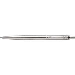 Parker Химикалка, 0, 7 мм, бутон, сребърен клипс, корпус от неръждаема стомана, PARKER "Royal Jotter", синя 1953170 (1953170)