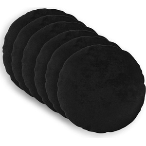 vidaXL Калъфка за възглавница 6 pcs HEERLEN Черно Ø 40 cm Фланела (922456)