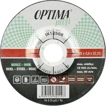 Optima Řezný kotouč profi 125 x 0.8 mm IN12508