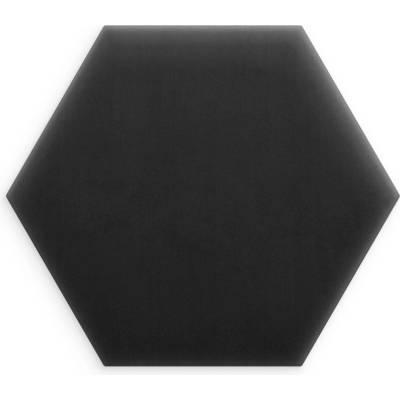 Čalouněný nástěnný panel Magic Velvet černý 35x40 cm hexagon
