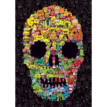 Image 1 of Heye - Puzzle Burgerman - Doodle Skull - 1 000 piese