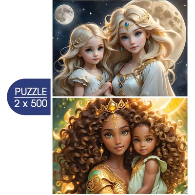 Alipson Puzzle - Puzzle 2x500 The Moon and the Sun - Mother and Daughter Collection - 500 piese