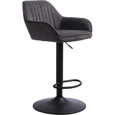 Unique Furniture Тъмносив тапициран бар стол с регулируема височина/с подлакътници (височина на седалката 65 cm) Nolan - Unique Furniture (50830001)
