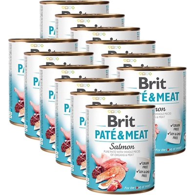 Brit Консерва Brit Paté & Meat Salmon, 12 x 800 г