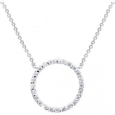 Cutie Jewellery Náhrdelník z bieleho zlata so zirkónmi Z6323-40-10-X-2