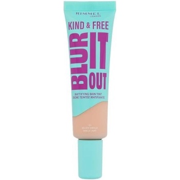 Rimmel London Kind & Free Blur It Out Mattifying Skin Tint ľahký zmatňujúci make-up na zmiešanú a mastnú pleť 163 golden vanilla 30 ml