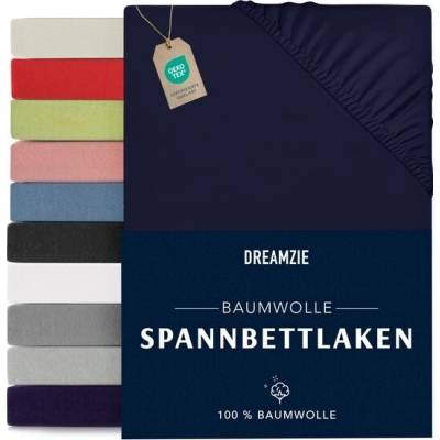 Dreamzie Napínací prostěradlo Bavlna Certifikace Oeko-Tex Tmavě modrá 100%70x190/200