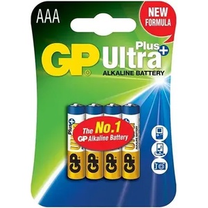 GP Batteries Алкална батерия gp ultra plus lr03 aaa /4 бр. в опаковка/ блистер 1.5v (gp-ba-24aup-u4) - xtreme