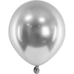 Party Deco Латексов Балон Хром, Сребро - 12 см (chb1-5-018-50)