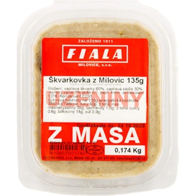 Fiala uzeniny z masa Škvarková pomazánka z Milovic 130g – Zboží Mobilmania