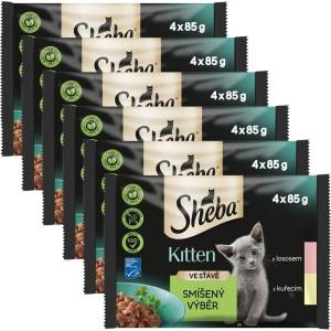 Sheba Kitten Консерва смесен избор в сос 6 x (4 x 85 г)