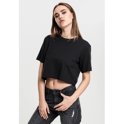 Urban Classics Дамска къса и широка тениска в черно Oversized Urban ClassicsUB-TB1555-00007 - Черен, размер L