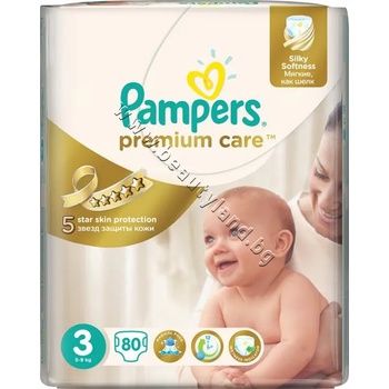 Pampers Пелени Pampers Premium Care Midi, 80-Pack, p/n PA-0201913 - Пелени за еднократна употреба за бебета с тегло от 5 до 9 kg (PA-0201913)