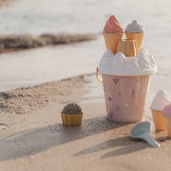 Little Dutch Sada na piesok vedierko so zmrzlinou Ocean Dreams Pink, 18m+