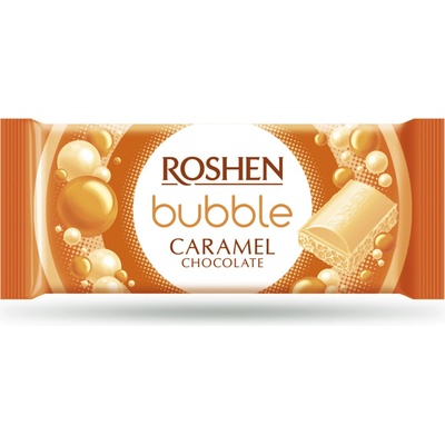 Roshen Bubble Biela Čokoláda s Karamelom 80 g