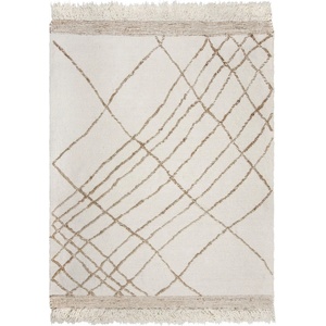 Flair Rugs Кремав ръчно изработен килим със смес от вълна 200x300 cm Astera Linear - Flair Rugs (503119377756)