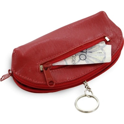 Červená kožená dvouzipová 619 0367 31