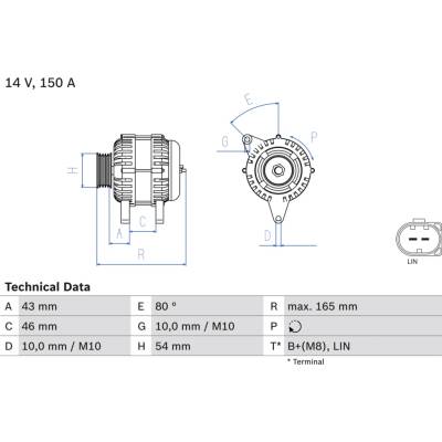 Alternátor BOSCH 0 986 047 960