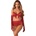 Obsessive Rossay Red 4-pcs Crotchless Set Red L/XL