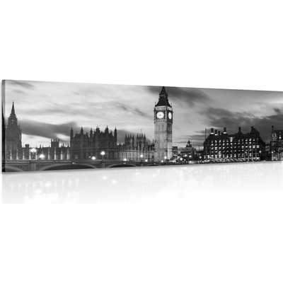 Obraz Big Ben v Londýně v černobílém provedení - 135x45
