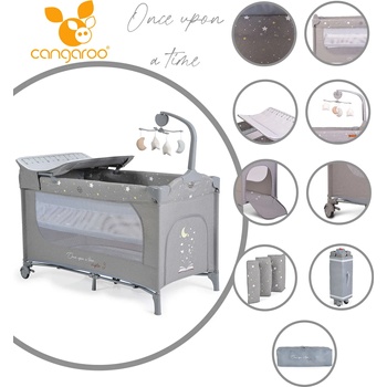 Image 1 of Cangaroo Детска кошара Once upon a time 3 сив (3800146248420)