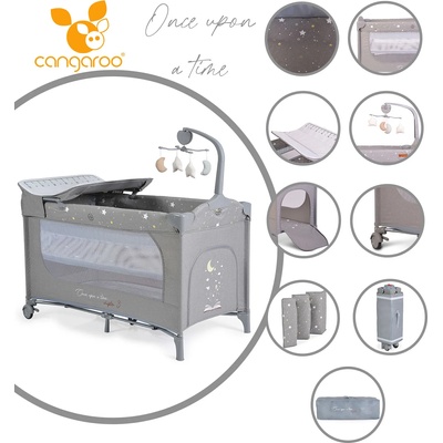 Cangaroo Детска кошара Once upon a time 3 сив (3800146248420)