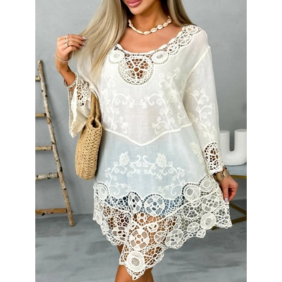 Fashionweek tunika španělského typu ve stylu boho IT-Oliana béžová – Hledejceny.cz