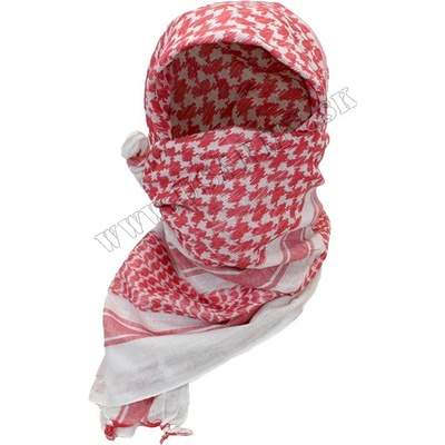 Shemagh šatka Arab BIELO ČERVENÁ
