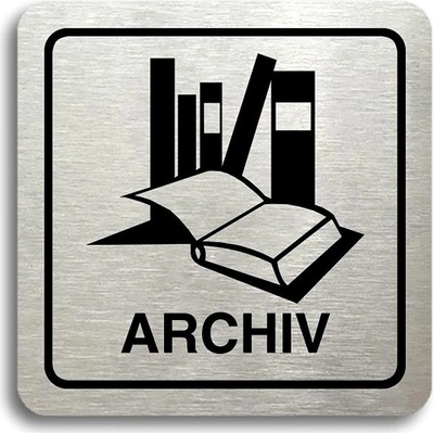 Accept Piktogram "archiv" (80 × 80 mm) (stříbrná tabulka - černý tisk)