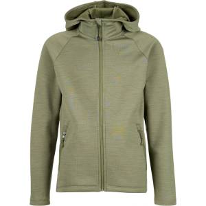 Heber Peak Детско вълнено яке Heber Peak Kid's Merino210 EvergreenHe. Zip Hoody Zip-up hoodie - Lucky Green - размер 140 (EU) (703-6574-0414)