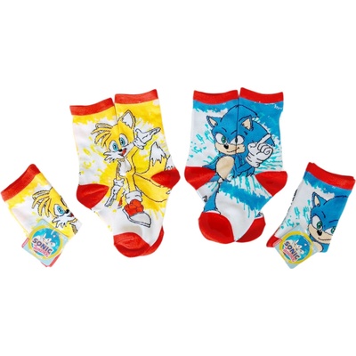 Snugs detské ponožky Ježko Sonic a Líška Tails 4 páry