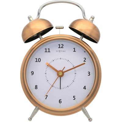NeXtime Будилник Wake Up 15 см металомеден (5112co)