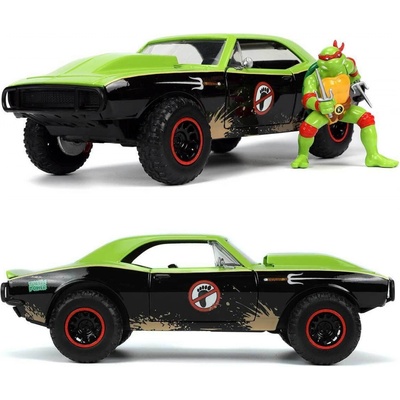 Jada Toys Želvy Ninja Diecast Model 1967 Chevrolet Camaro s figurkou Raphael 1:24