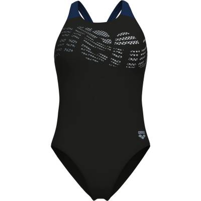arena Дамски бански костюм Arena Women's Flowing Swimsuit V Back Swimsuit - Black / Navy - размер 34 (EU) (150-5755-0111)