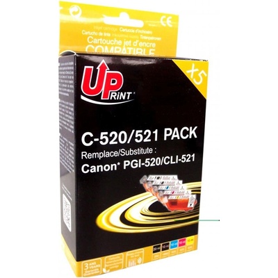 Compatible Мастилница uprint комплект canon pgi-520 + cli-521bk/c/m/y x (lf-ink-can-520-521-pack)