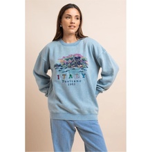 Daisy Street Daisy Embr Sweat Ld43 Washed Blue