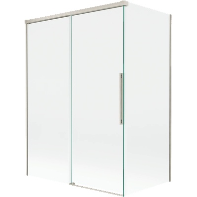 Mexen Rox две плъзгащи се стъклени врати, 120 + 70 x 150 cm, прозрачни, четкан никел - 8C9-120-070-97-00 (8C9-120-070-97-00)