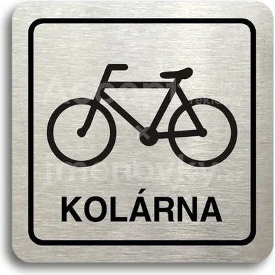 ACCEPT Piktogram kolárna - stříbrná tabulka - černý tisk