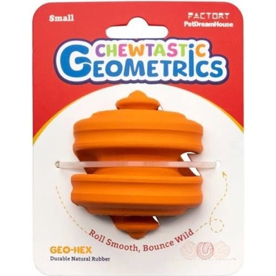 PetDreamHouse guma Chewtastic Geometrics Geo Hex oranžová 6,2 cm